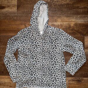HARPER & ELLIOTT Girls XXL Leopard Hooded Sweatshirt Like New